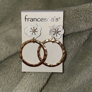 Francesca’s Floral Gold Earrings